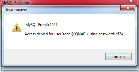 mysql access denied for user mac