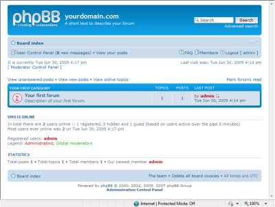 phpBB3 front page