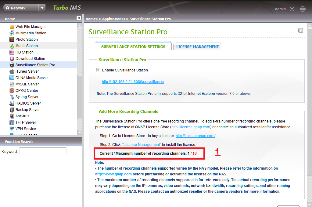 qnap surveillance station license hack