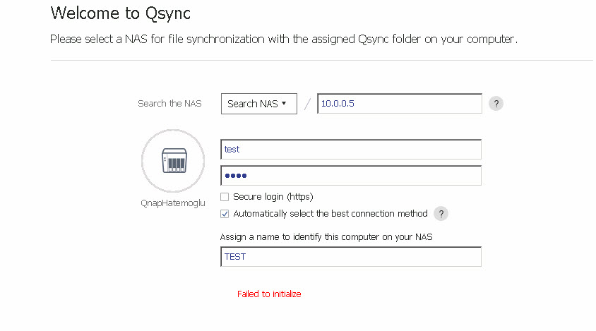 Qsync failed to initilize problem