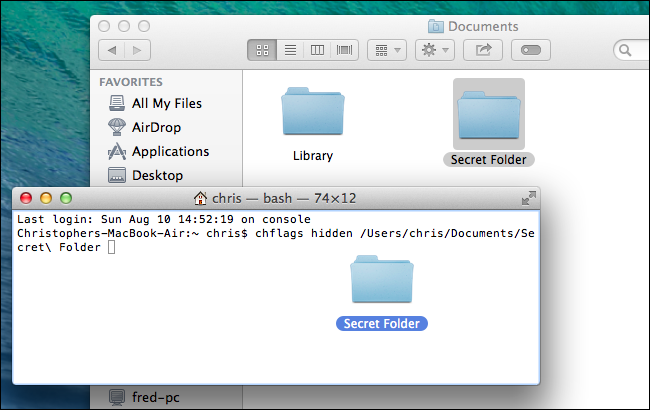 finding hidden folders in mountain lion mac